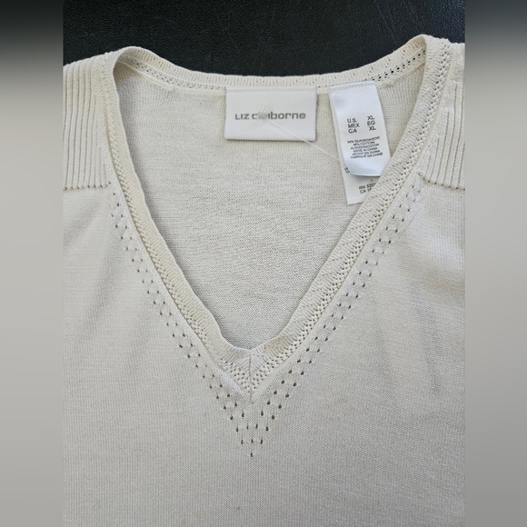 NWT - Silk Blend Liz Claiborne Cream Jersey - Size XL - Picture 6 of 10